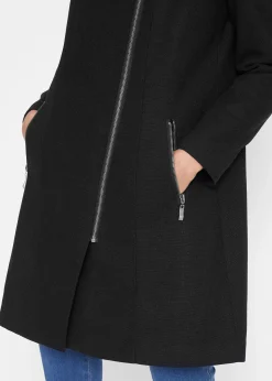 Veste longue avec zip asymétrique