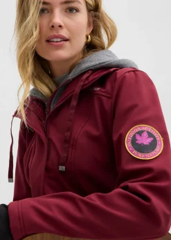 Veste longue en softshell déperlant, style 2 en 1