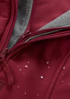 Veste longue en softshell déperlant, style 2 en 1