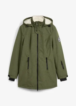 Veste longue outdoor imperméable, doublée sherpa