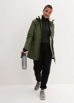 Veste longue outdoor imperméable, doublée sherpa