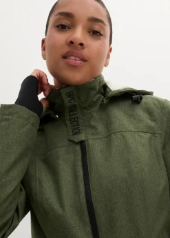 Veste longue outdoor imperméable, doublée sherpa