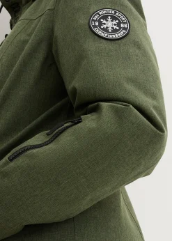 Veste longue outdoor imperméable, doublée sherpa