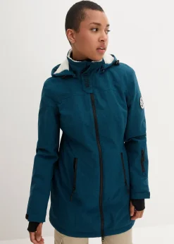Veste longue outdoor imperméable, doublée sherpa