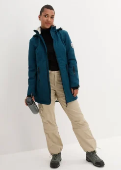 Veste longue outdoor imperméable, doublée sherpa