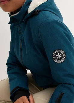 Veste longue outdoor imperméable, doublée sherpa