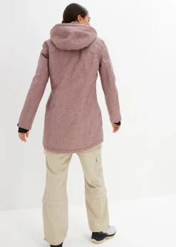 Veste longue outdoor imperméable, doublée sherpa