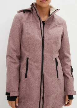 Veste longue outdoor imperméable, doublée sherpa