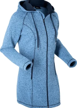 Veste longue polaire à capuche