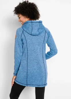 Veste longue polaire à capuche