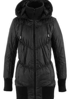 Veste matelassée à finitions élastiquées et capuche