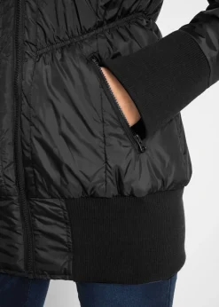 Veste matelassée à finitions élastiquées et capuche