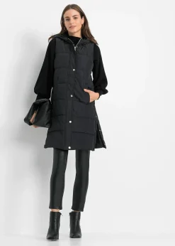 Veste matelassée sans manches avec capuche