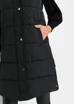 Veste matelassée sans manches avec capuche