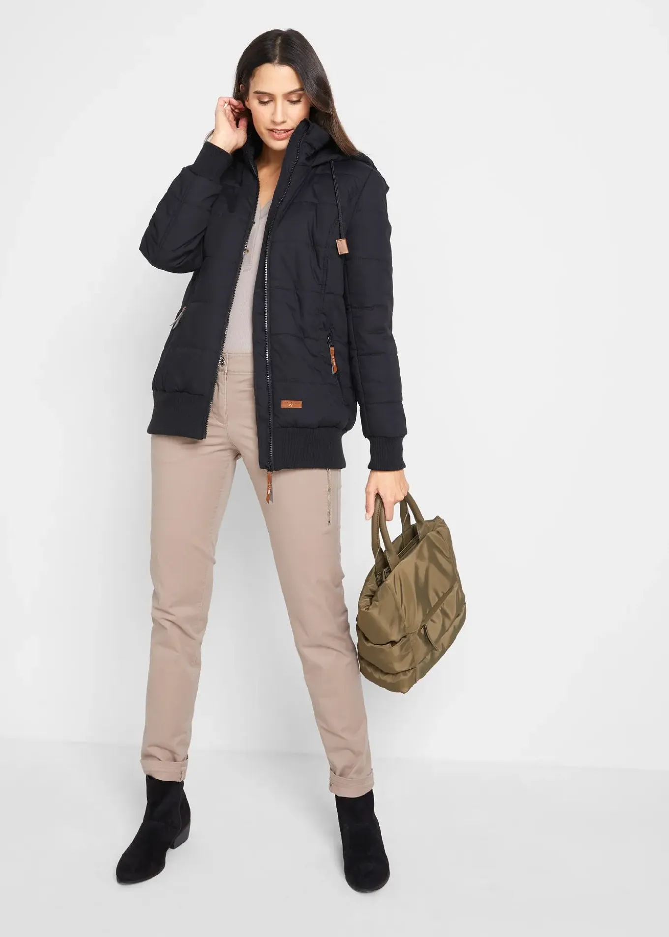 Veste outdoor avec détails enduits