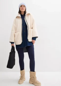 Veste oversize en polaire peluche