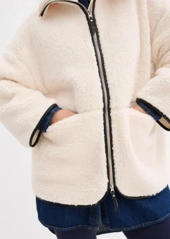 Veste oversize en polaire peluche