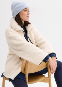 Veste oversize en polaire peluche