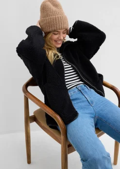 Veste oversize en polaire peluche