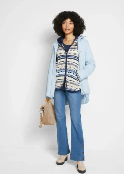 Veste polaire à capuche avec motif norvégien