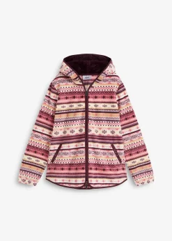 Veste polaire à capuche avec motif norvégien