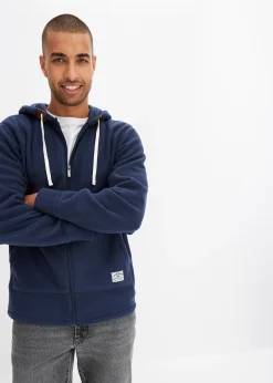 Veste polaire à capuche et poches plaquées