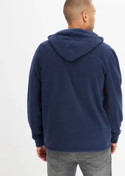 Veste polaire à capuche et poches plaquées