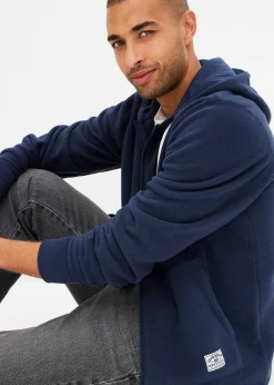 Veste polaire à capuche et poches plaquées