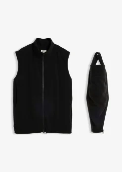 Veste sans manches homme avec empiècement de portage devant et dos