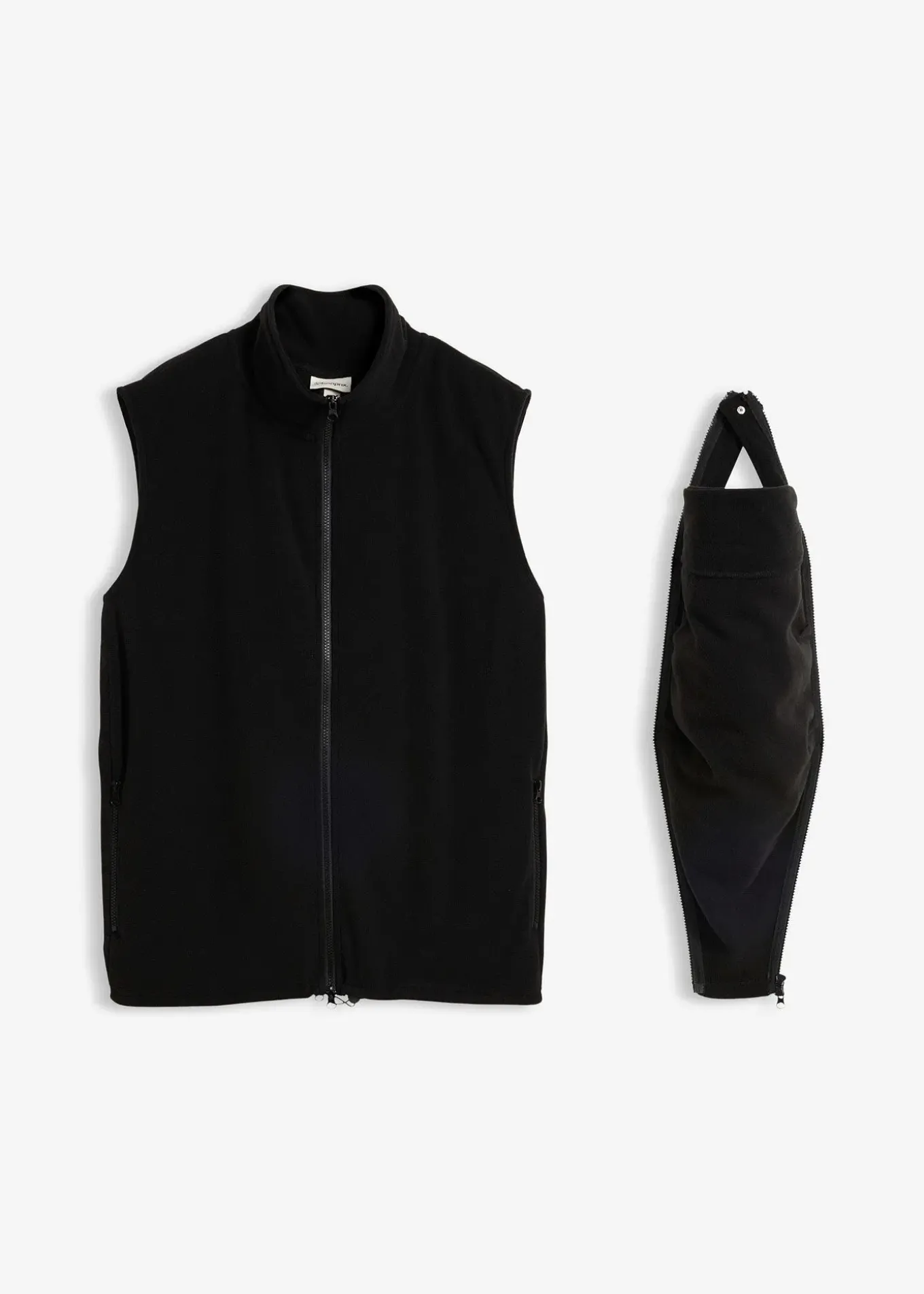 Veste sans manches homme avec empiècement de portage devant et dos