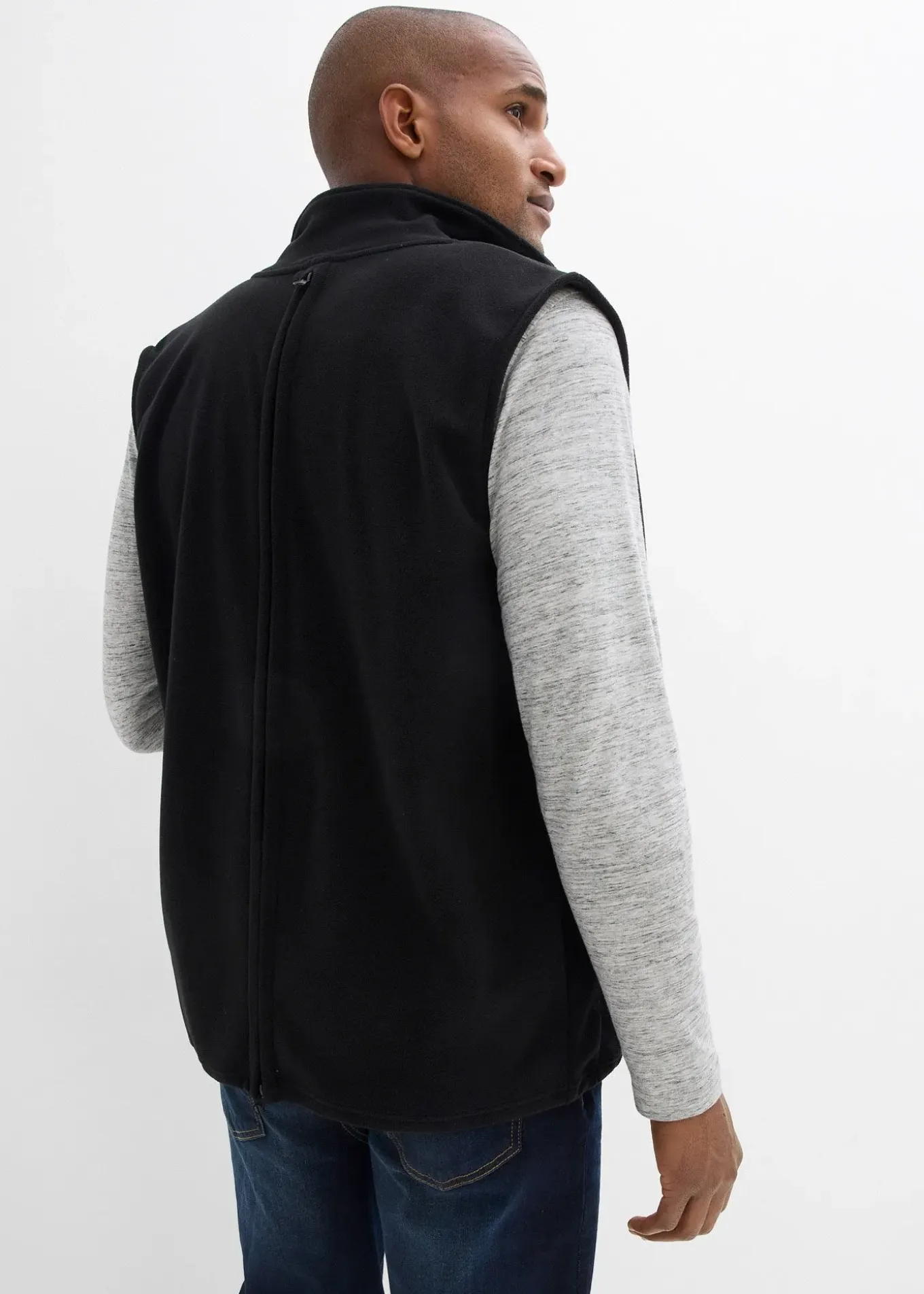 Veste sans manches homme avec empiècement de portage devant et dos