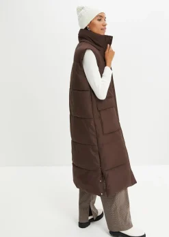 Veste sans manches matelassée en polyester recyclé avec capuche amovible