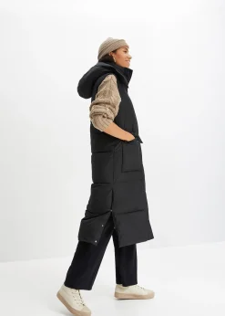 Veste sans manches matelassée en polyester recyclé avec capuche amovible