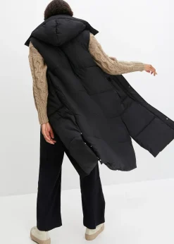 Veste sans manches matelassée en polyester recyclé avec capuche amovible