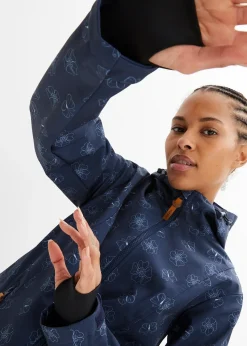 Veste softshell à motif floral, imperméable