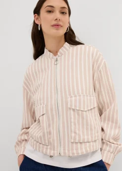 Veste style bomber, aspect lin