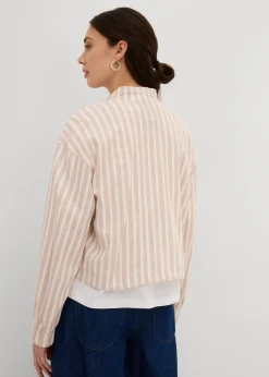 Veste style bomber, aspect lin