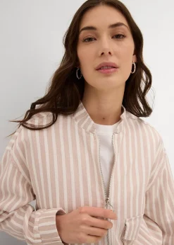 Veste style bomber, aspect lin