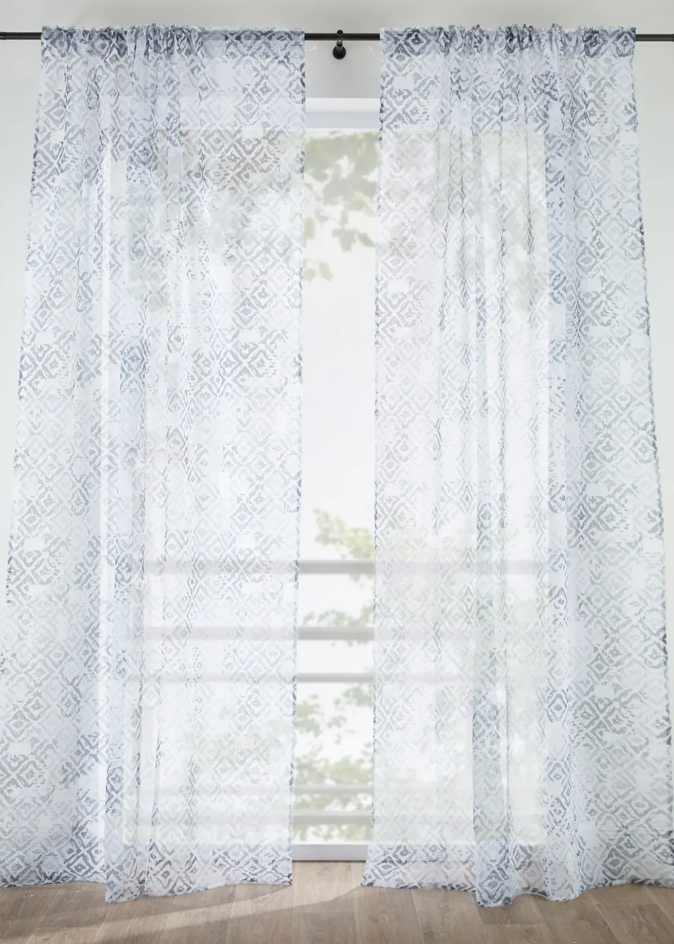 Voilage à imprimé (1 pce)