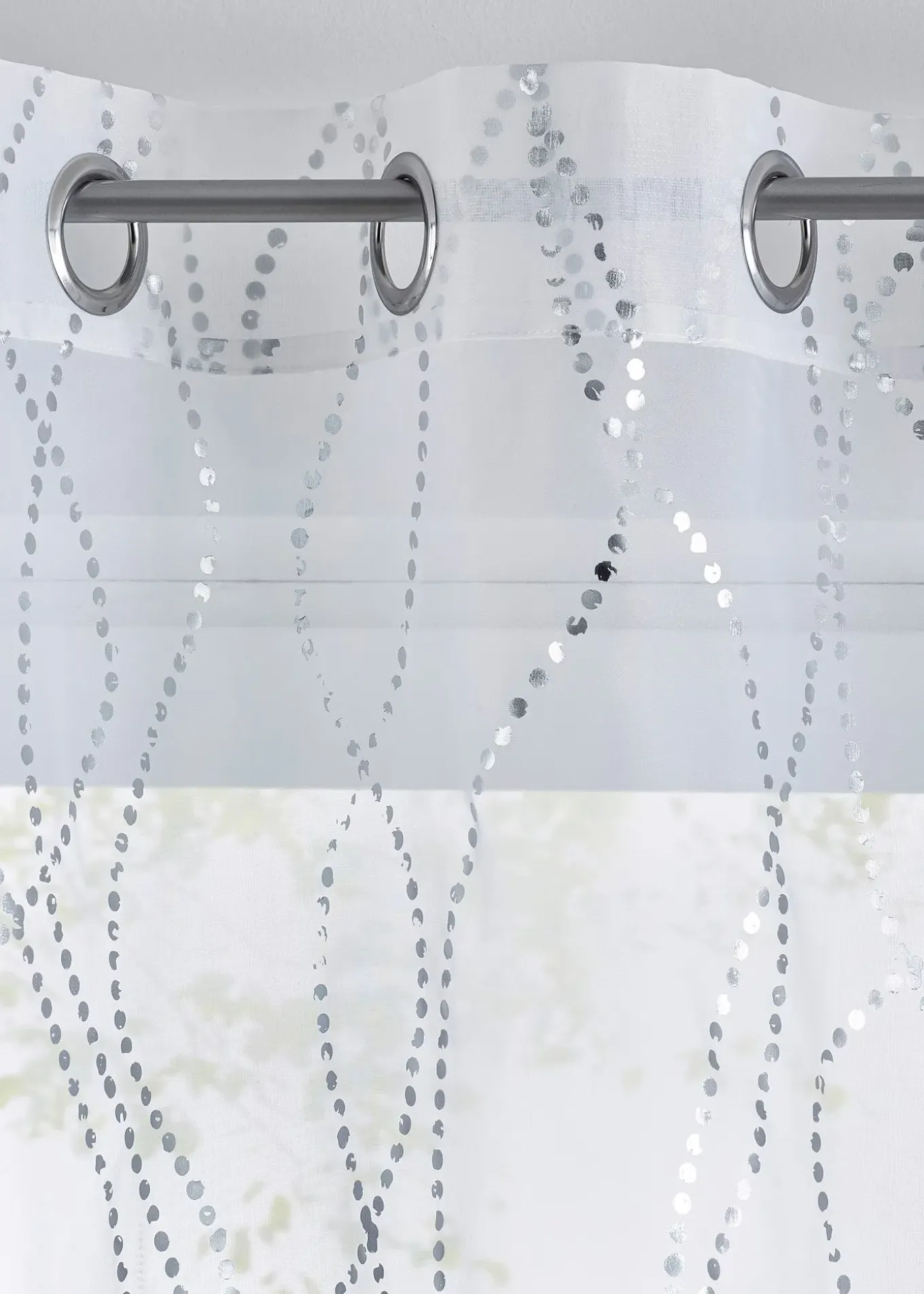 Voilage à imprimé brillant (1 pce)