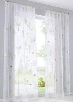 Voilage à imprimé brillant (1 pce)