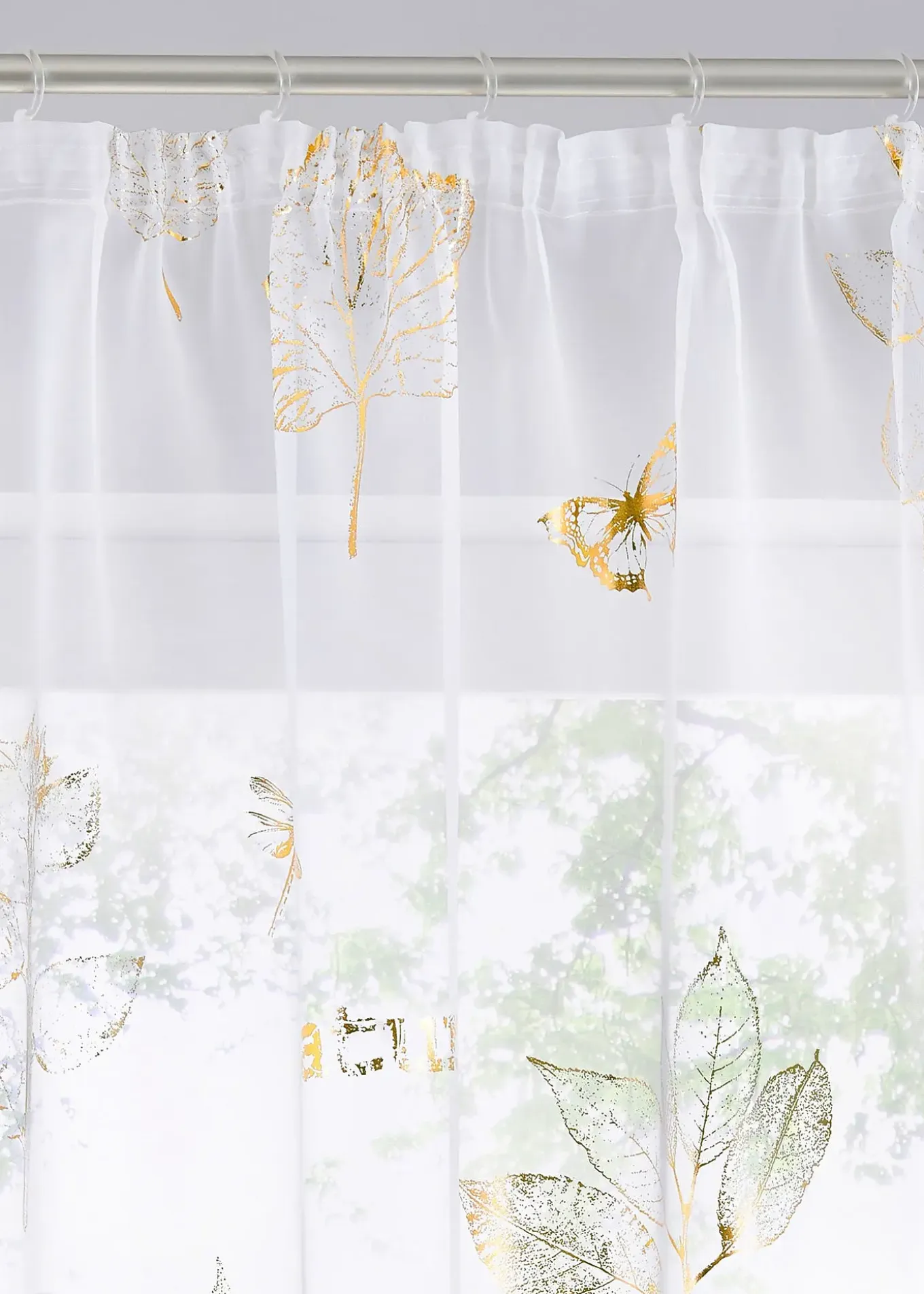 Voilage à imprimé brillant (1 pce)