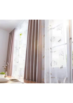 Voilage à imprimé brillant (1 pce)