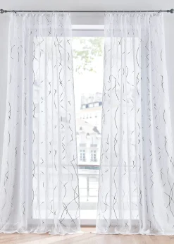 Voilage à imprimé brillant (1 pce)