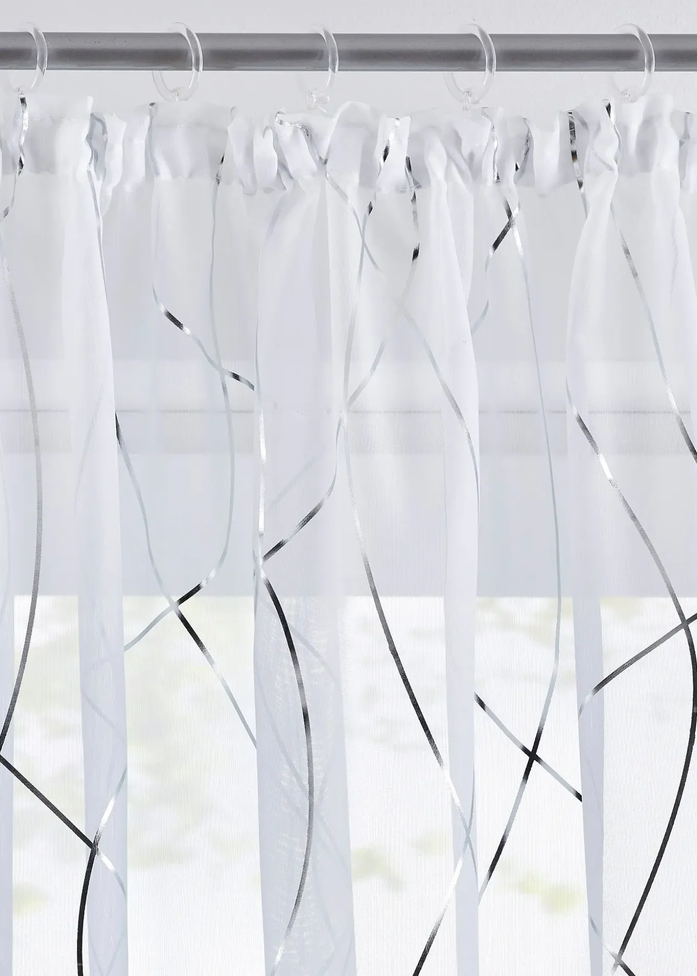 Voilage à imprimé brillant (1 pce)