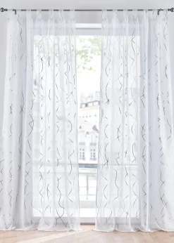 Voilage à imprimé brillant (1 pce)