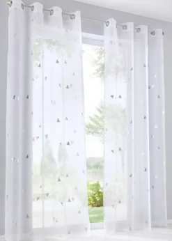 Voilage à imprimé brillant (1 pce)