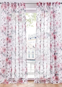 Voilage à imprimé floral (1 pce)