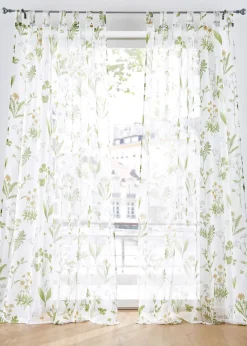 Voilage à imprimé floral (1 pce)