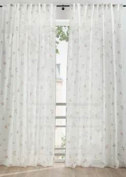 Voilage à imprimé floral (1 pce)